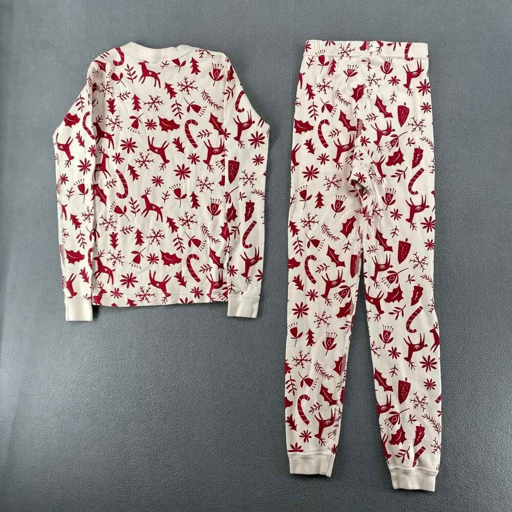 Hanna Andersson Christmas Holiday Pajama Sets Mismatched Lot‎ of 3 Kids Size 10